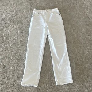 Abercrombie & Fitch white ultra high rise jeans